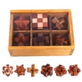 thumbnail image 1 of Juego de rompecabezas de madera VolksRose IQ Challenge de 6 piezas, 1 of 6