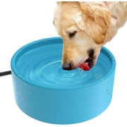 Heated Water Bowl for Dog & Cat, Outdoor Heated Dog Bowl, Waterproof Heated Pet Bowl Smart Thermal-Dish in Winter for Outside Heated Waterer for Dog, Cat, Chicken,Duck, 108oz 30 Watts