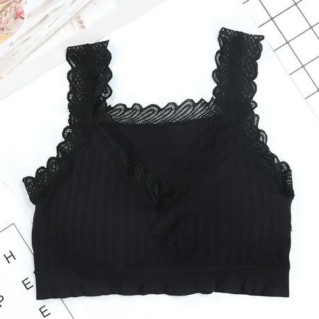 

Levmjia Women s Bras Plus Size Clearance Women s New Sexy Lace No Steel Ring Anti-glare Sports Vest Underwear