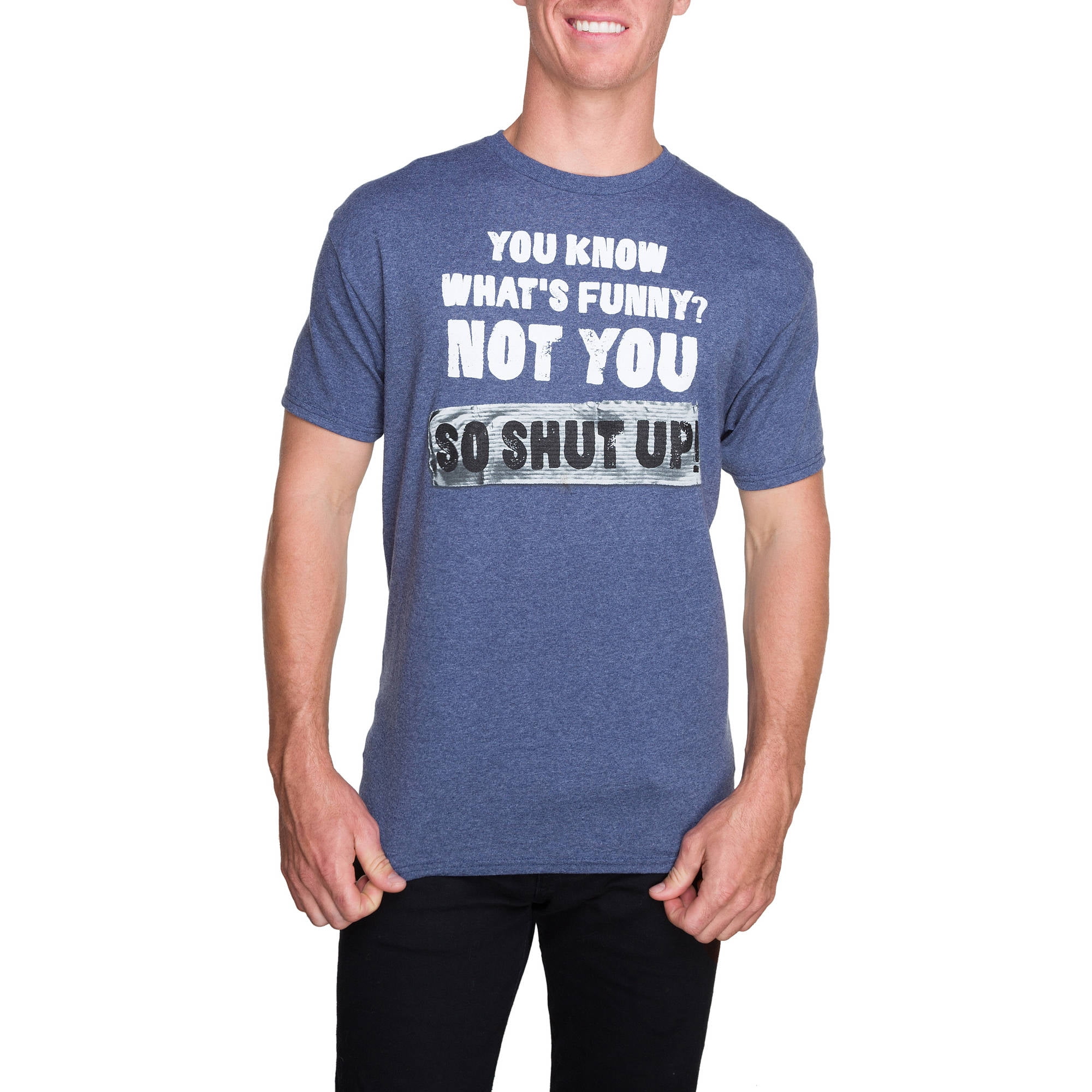 Men's Short Sleeve Shut Up Humor Graphic TShirt Men's Short Sleeve Shut Up Humor Graphic TShirt