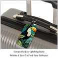 thumbnail image 3 of Square 2Pack PU Leather Toucan Cruise Luggage Tag with Privacy Cover and Name ID Tag for Travel Handbags Backpacks Luggage Tags, 3 of 6