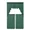 Hunter, variant on Gorgeous Home Linen Short Window Treatment Kitchen Curtain Voile Sheer Rod Pocket Light filtering 2 Tier panels and Matching Swag Valance Hunter Green Color 3pc Set