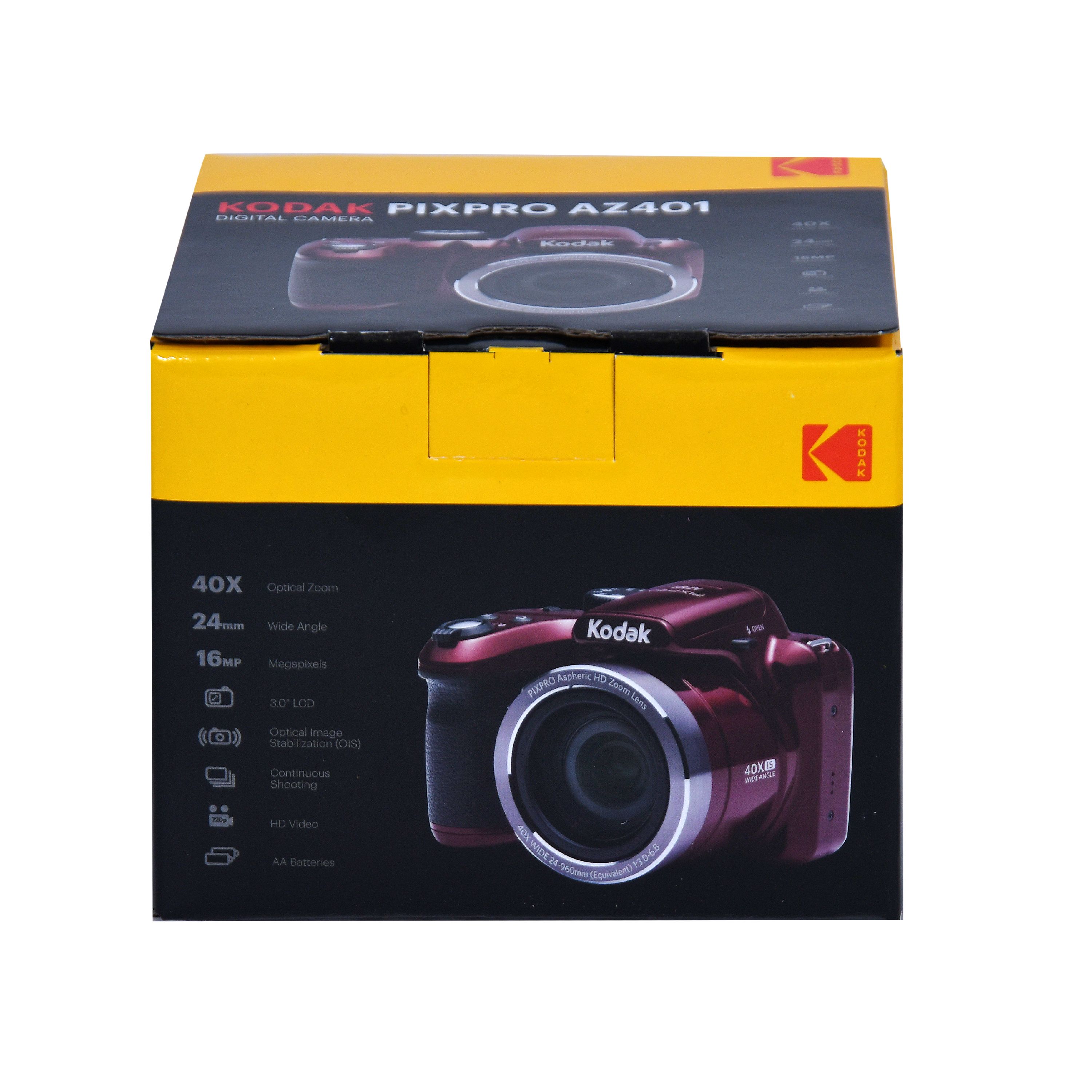KODAK PIXPRO AZ401 Bridge Digital Camera - 16MP 40X Optical Zoom HD720p video (Red) - image 7 of 15
