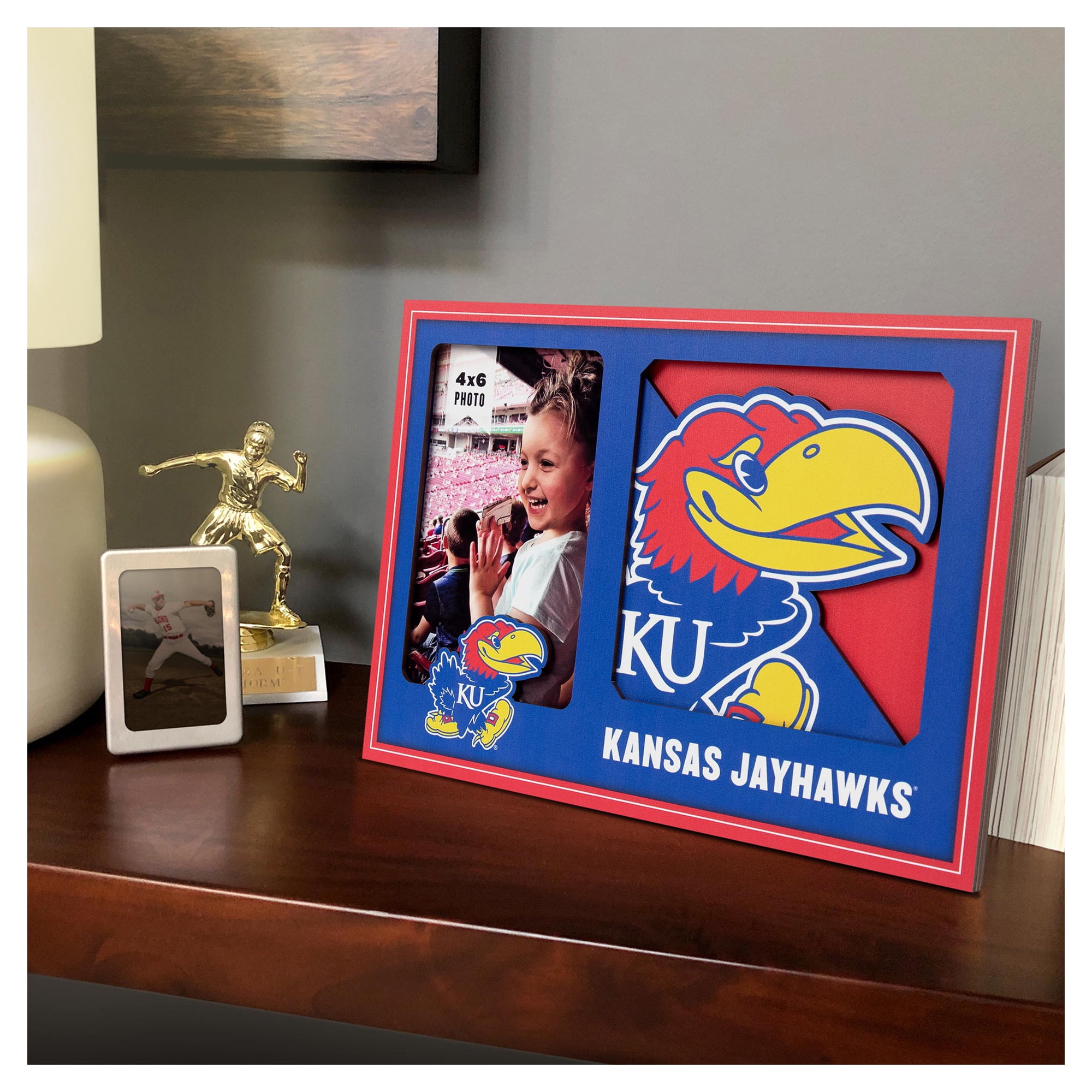 IDNA Kansas Jayhawks 3D Logo Series Picture Frame