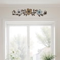 thumbnail image 5 of Metal Flower Wall Decor Vintage Spring Metal Flower Wrought Iron Scroll Sculpture 15.7''x3.7'' Farmhouse Leaf Wall Decor with Nails for Summer Bedroom Kitchen Indoor Outdoor, 5 of 6