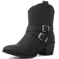 thumbnail image 3 of GLOBALWIN Women's Black Mid Calf The Western Cowboy Cowgirl Boots 8.5M, 3 of 8
