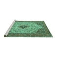 thumbnail image 2 of Ahgly Company Machine Washable Indoor Round Persian Turquoise Blue Traditional Area Rugs, 7' Round, 2 of 4