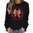 thumbnail image 2 of Amzcrzy Chandail pour Femmes Chandail à Col Rond pour Femmes à Imprimé de Nœud de Noël Chandail à Capuchon Haut à Manches Longues Chandail à Capuchon Chandail de Noël Chandails à Manches Longues pour Femmes Chandail à Enfiler S, 2 of 6