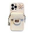 thumbnail image 2 of Funda para teléfono Apple 15 con estilo rombo Chanel, tarjetero, bandolera para iPhone 14, funda blanda de silicona para Promax 13, 2 of 5