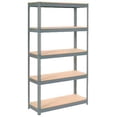 thumbnail image 3 of Global Industrial Extra Heavy Duty Shelving 48"W x 12"D x 84"H With 5 Shelves, Wood Deck, Gry, 3 of 3