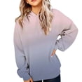 thumbnail image 5 of Likimi Child Toddler Girls Hoodies Gradient Solid Color Hooded Sweatshirt For Girls Long Sleeve Everyday Wear Fashionable Pullover Size 9-10 Years, 5 of 5