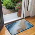 thumbnail image 2 of Blue Gold Wave Marble Pattern Door Rugs,Washable Non Slip Door Mats Indoor,Decorative Door Mats,Entry Mat Indoor for Entrance,Bedroom,Kitchen,Bathroom,30"x17", 2 of 6