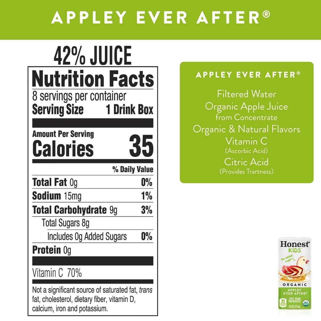 Honest Kids Organic Juice Drink Assorted Variety Pack, 6 Fl Oz, (40 Count)