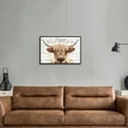 thumbnail image 2 of WFSposter Funny Highland Cow Wall Art,Brown Cow Wall Art,Highland Cow Wall Art,Rustic Farmhouse Longhorn Canvas Wall Art Decor Poster for Bedroom Bathroom Living Room Wall Art Decor (16x24) Unframed, 2 of 5