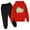 Red-1, variant on First Day of School Outfits Girl Boy Cartoon Print Hooded Tops Sweatpants Dinosaur Costume Kids 2 Piece Clothing Set Sweatsuit, Black, 9 Years