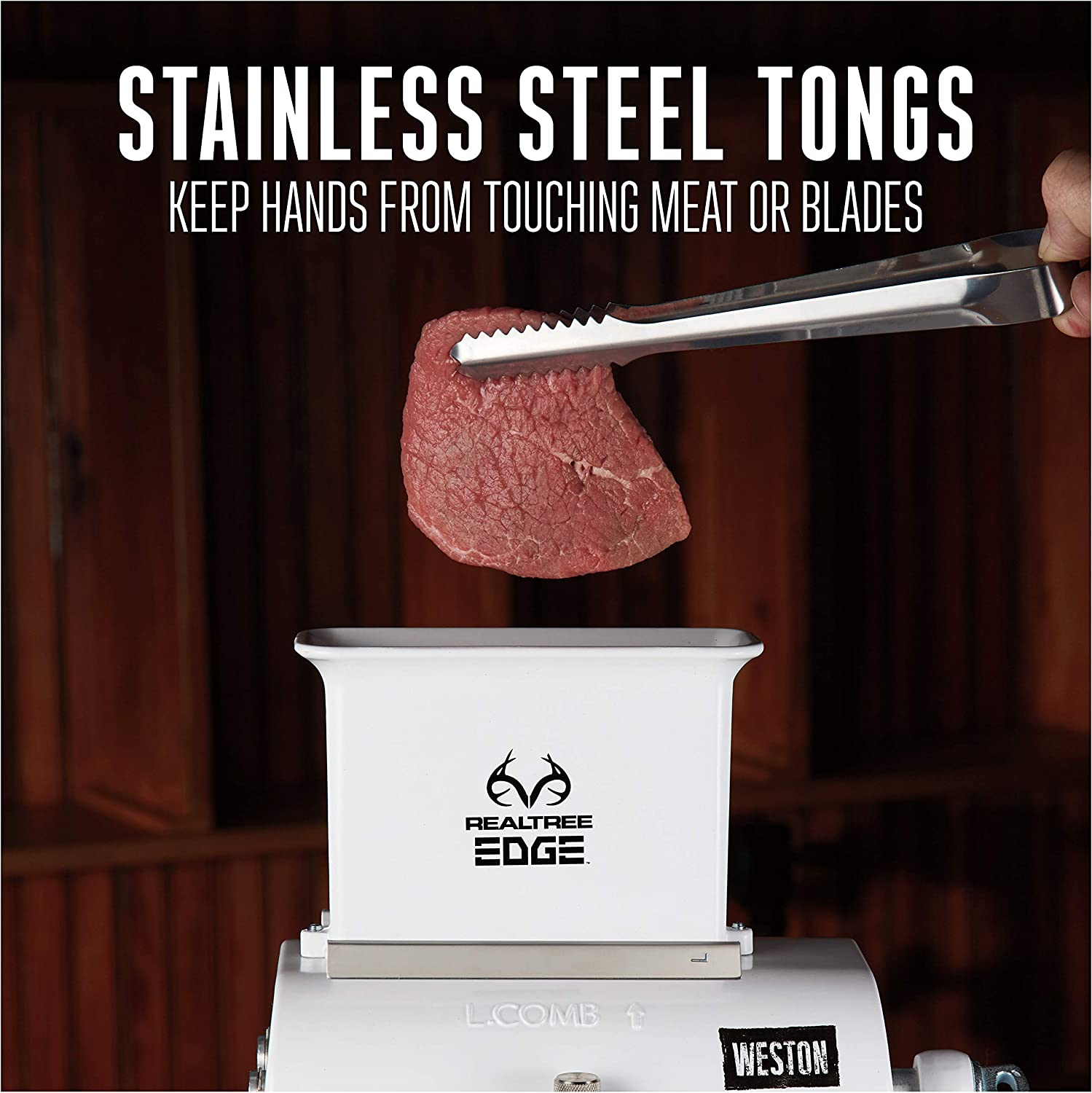 Weston RealTree Stainless Steel Manual Meat Tenderizer & Jerky