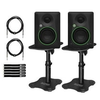 Mackie CR4.5 4.5" Powered Studio Monitors with Desktop Stands Package