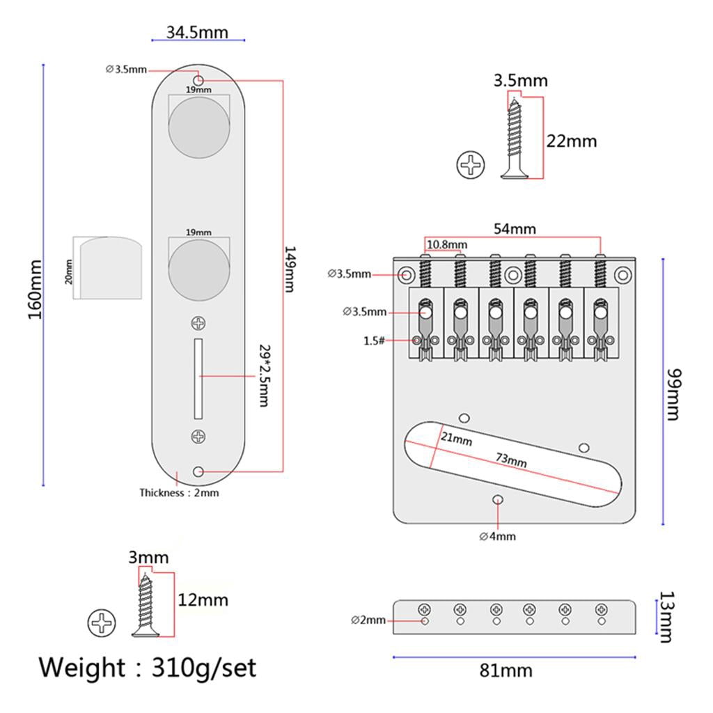 LeeQinersw 6 String Saddle Bridge Plate Floral Pattern for Electric Guitar Parts