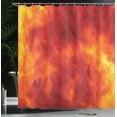 thumbnail image 3 of Ambesonne Orange Shower Curtain, Heat Design Illustration, 69"Wx75"L, Orange and Yellow, 3 of 4