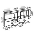 thumbnail image 4 of Shoreew Hollow Umbrella Storage Rack Wall Mount Coat Rack with 6 Hangers Load Bearing Hat And Clothing Organizer for Bathroom Living Room, 4 of 7
