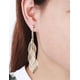 thumbnail image 2 of Finos Aretes Largos Hojas Filigrana Swarovski Oro 14k Lam dorado Unitalla, 2 of 3