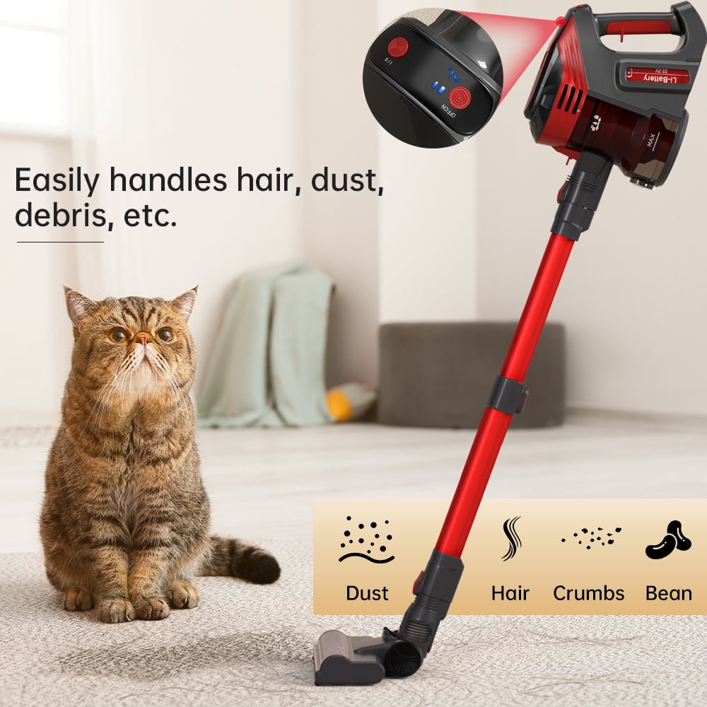 TOPTENG Cordless Vacuum Cleaners Lightweight Stick Vacuum for Hardwood Floor Carpet Pet Hair Home/Car Clean