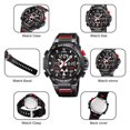 thumbnail image 6 of Leyfeng Quartz Watches, Skmei Dual Display Sport Fashion Watch Mens Chrono Casual 5Bar Waterproof Digital Wristwatches Countdown Male Alarm Reloj Hombre, 6 of 9
