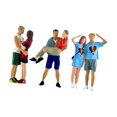 thumbnail image 4 of Figuras de personas Figuras pintadas 1/64 Decoración de paisajes de escala Mini Modelos Modelos Figuras de diorama para amigos de la familia, 4 of 10
