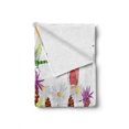 thumbnail image 2 of Dragonfly Soft Flannel Fleece Blanket, Daisy Flower Field with Chamomile and Butterflies Grassland Nature Design, Cozy Plush for Indoor and Outdoor Use, 70" x 90", Fern Green White, by Ambesonne, 2 of 6