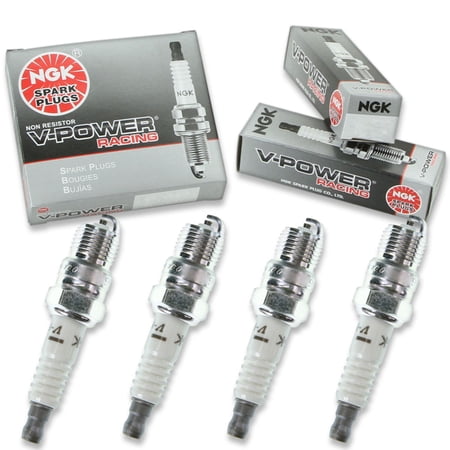 4 pc NGK 6468 V-Power Racing Spark Plugs for 272 436TS 672 BL60Y V59YC Ignition Wire Secondary
