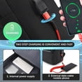 thumbnail image 4 of Mochila para ordenador portátil de viaje, mochila para ordenador portátil con puerto de carga USB, bolso universitario resistente para ordenador, gris, 4 of 7