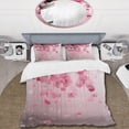 thumbnail image 2 of Designart "Cherry Orchard in Bloom II" Cherry Bedding Covert Set - Floral Pink Traditional Bed Set With 2 Shams, 2 of 5