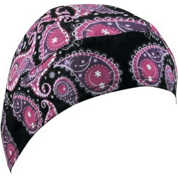 ZANheadgear Cotton Flydanna with Purple Paisley Design (Multi Color, One Size)