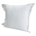 thumbnail image 6 of 20" X 20" White Cotton Zippered Down Pillow With Fringe, 6 of 10