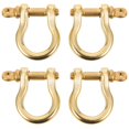 thumbnail image 4 of CNKOO 4 pcs  D-Rings with Closing Screw Shackles U Shape Key Ring DIY Leather Craft, 4 of 6