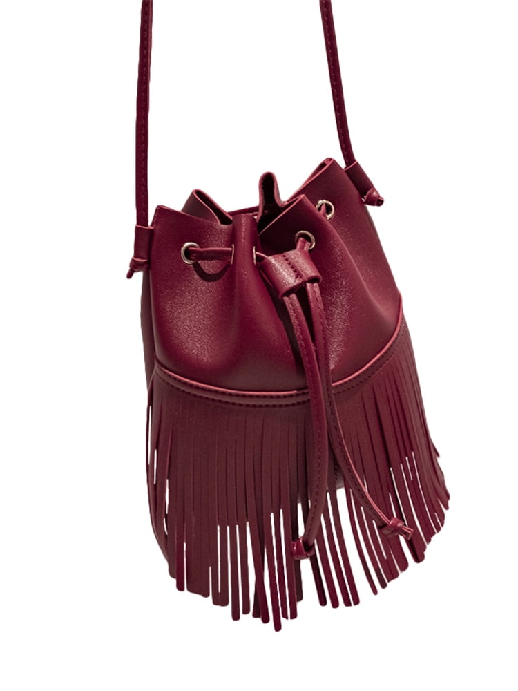 leather tassel bag