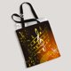 thumbnail image 2 of ABPHQTO Tema musical dorado Varias notas Bolsa de lona Bolsa reutilizable Bolsas de la compra Bolsa de asas 36x41 cm, 2 of 2