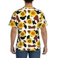 thumbnail image 3 of Bixox Men's Cow Print Sunflower Printed Short Sleeve Skinny Athletic T-Shirt, 3 of 6