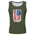 thumbnail image 2 of Caqnni 4th of July Tops for Men's Vintage American Flag Printed Tank Tops Mens USA Sleeveless Shirts US Flag Graphic Shirts Casual (Z05-Green,XXL), 2 of 4