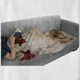 thumbnail image 6 of Childish Soft Flannel Fleece Throw Blanket, Christmas Ornament Stars and Teddy Bear Toy Composition on Grunge Background, Cozy Plush for Indoor and Outdoor Use, 60" x 80", Tan and Ruby, by Ambesonne, 6 of 6