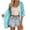 Light Blue, variant on HJYCHN Swimsuit Cover Up Short Sleeve Boho Kimono Cardigan Lightweight Knit Beach Cover Up for Summer Womens Bathing Suit Coverups Khaki M
