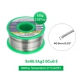 thumbnail image 2 of Solder Wire 100g/3.527 oz,0.8mm/0.03 Inch Sn96.5Ag3.0Cu0.5 for Electrical Soldering, 217C(423F) Melting, 2 of 5