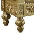 thumbnail image 4 of Bench with Button Tufted Seat and Hollow Floral Carving, Gold, 4 of 5