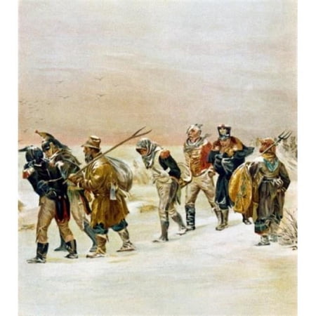 Posterazzi French Army Retreating Westward in Russia Prianichnikoff Illarion 1849-1894 Russian Poster Print - 18 x 24 in.
