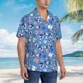 thumbnail image 3 of Gaeub Colorful Sailing Ship Print Men's Hawaiian Shirt,Button Down Short Sleeves Shirts,Tropical Beach Casual Button Down Shirts,XX-Large, 3 of 7