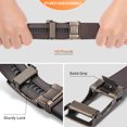 thumbnail image 2 of Woaeety Ratchet Belt for Men, Mens Dress Belt Leather Automatic Adjustable Click Buckle Belts(1166GT-Brown), 2 of 8