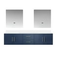 thumbnail image 3 of Sonoma 80 in W x 22 in D Navy Blue Double Bath Vanity, White Quartz Top and 30 in LED Mirrors, 3 of 11