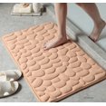 thumbnail image 4 of Alfombrillas con relieve de guijarros, alfombrillas absorbentes antideslizantes para la entrada del baño (marrón, 50 x 80 cm), 4 of 4