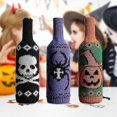thumbnail image 4 of Halloween wine bottle cover Halloween Decoration Skeleton Pumpkin Bottle Cap Ornament, 4 of 5