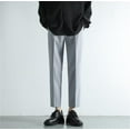 thumbnail image 3 of Japanese Korean Style Men's Summer Suit Pants Versatile Solid Color Casual Trousers for Fashion Comfort Men's Comfortable Lightweight Hiking Pants Kids Pull On Sweatpants, 3 of 6